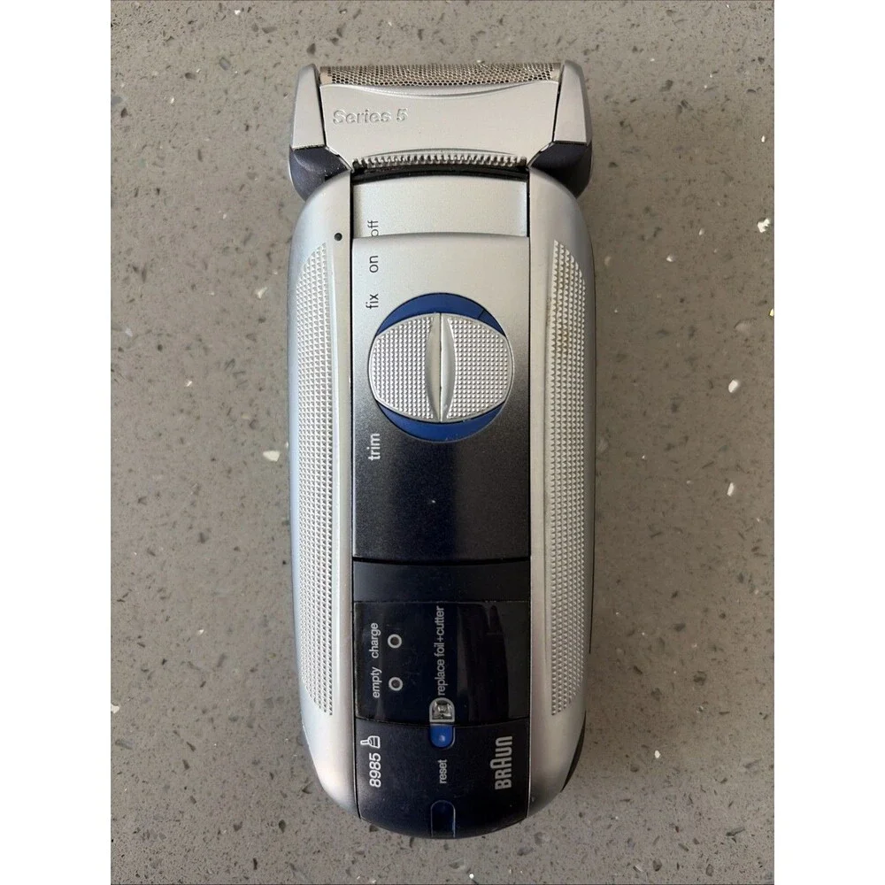Braun Series 5 8985 cc Electric Shaver Mens Silver Black 360 Razor **UNTESTED**
